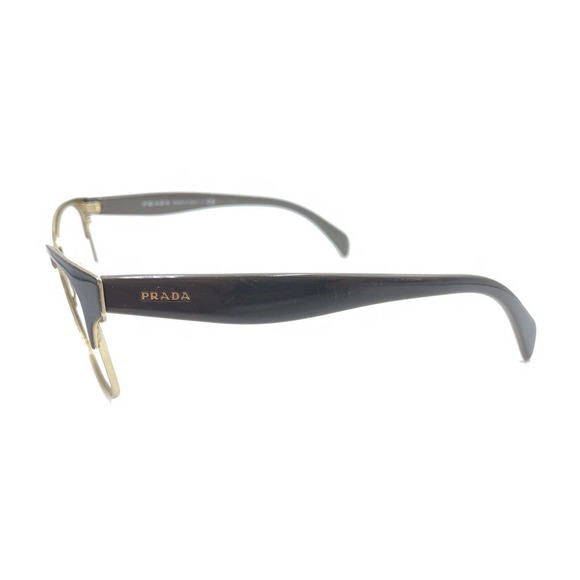 Prada VPR 65R DHO-1O1 Brown Gold Cat Eye Eyeglasses Frames 53-16 140 Italy - Picture 7 of 12